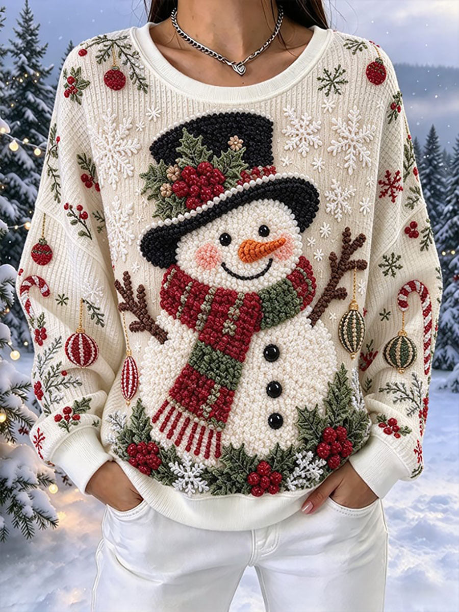 Women's Christmas Print Casual Sweatshirt