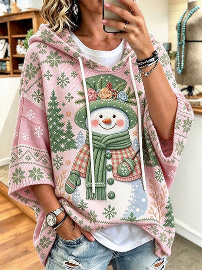 Women's Christmas Print Casual Hoodie
