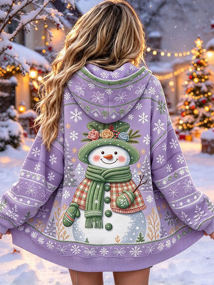 Women's Christmas Print Casual Hoodie