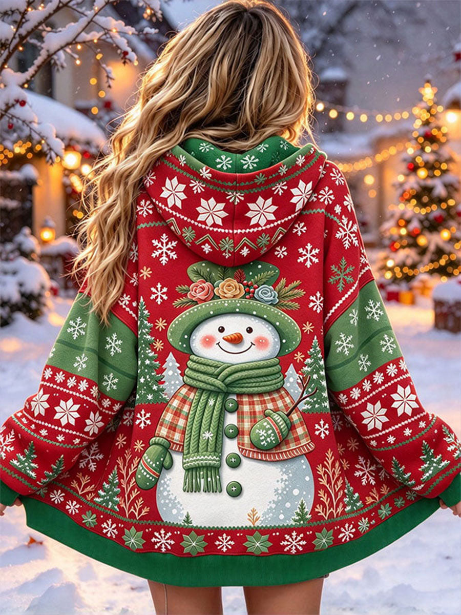 Women's Christmas Print Casual Hoodie