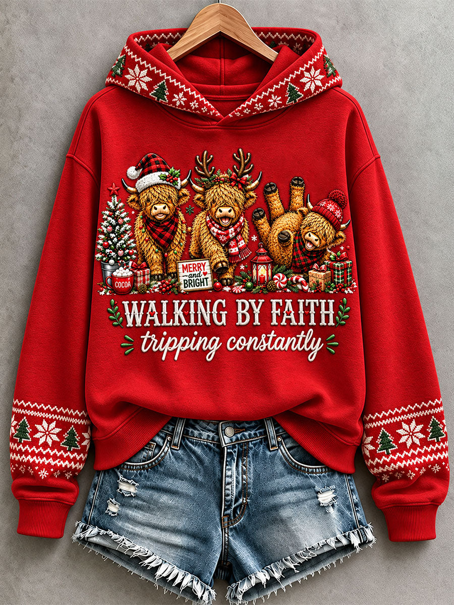 Women's Walking By Faith Tripping Constantly Hoodie