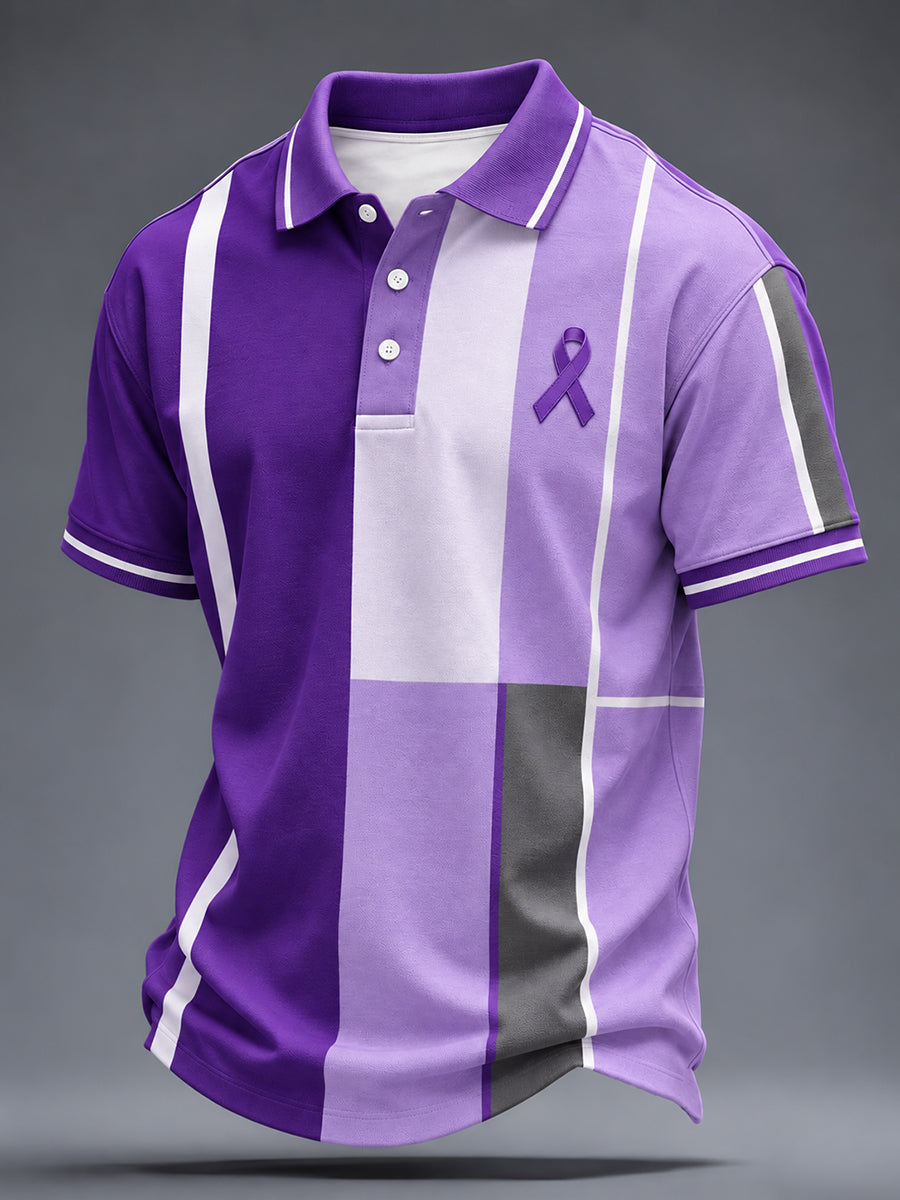 Men's Alzheimer's Awareness Print Short Sleeve Shirt