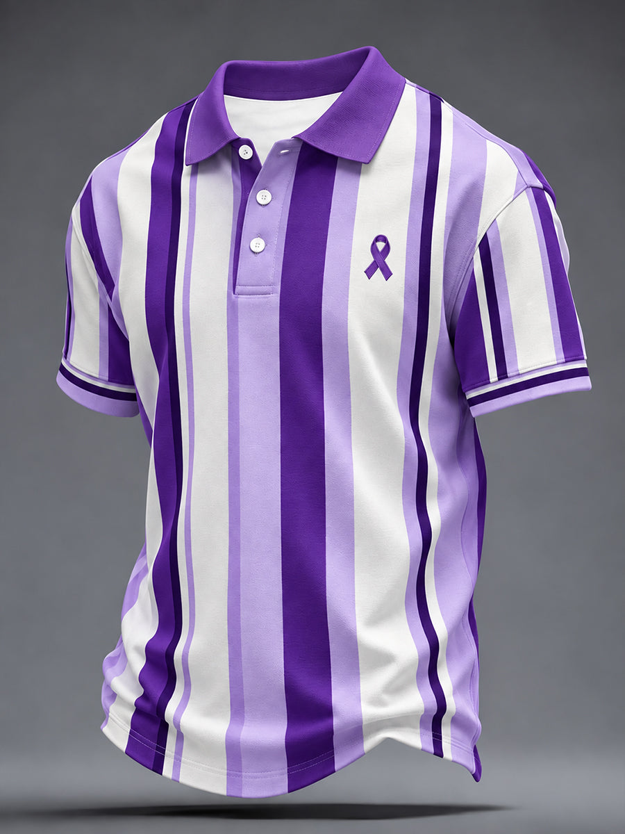 Men's Alzheimer's Awareness Print Short Sleeve Shirt