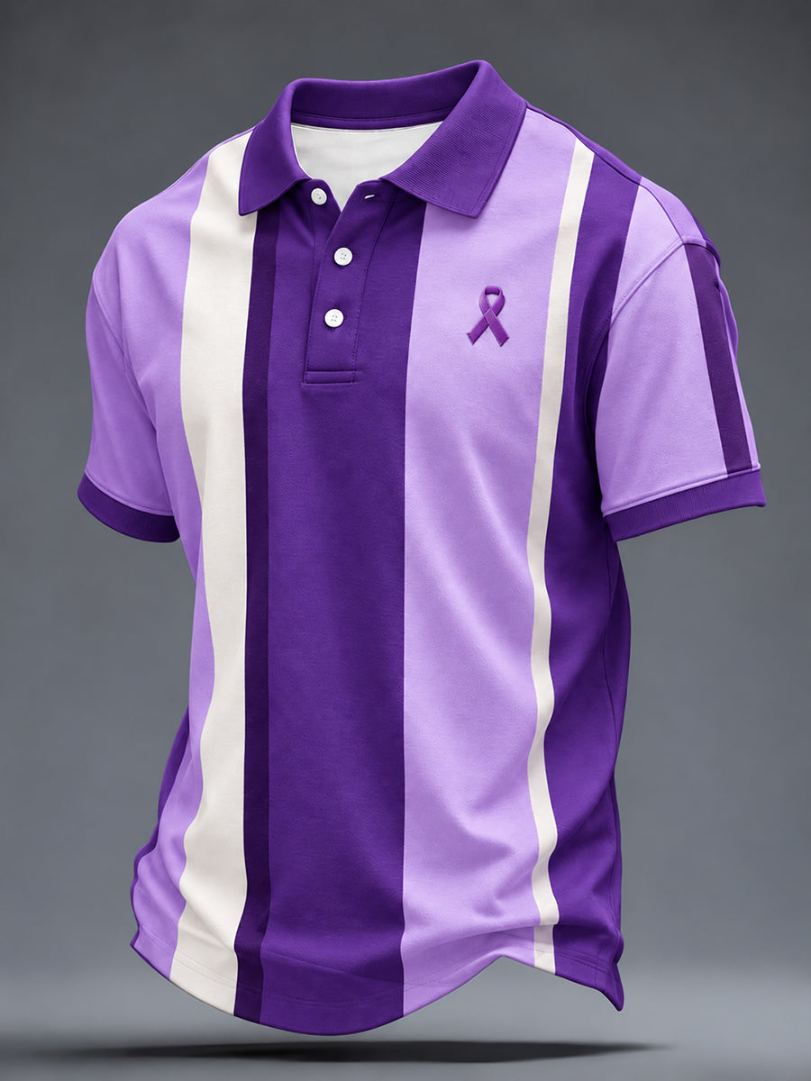 Men's Alzheimer's Awareness Print Short Sleeve Shirt
