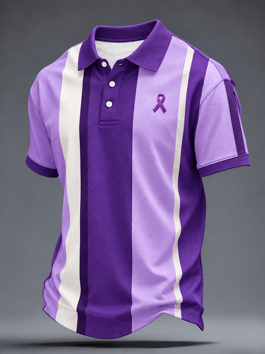 Men's Alzheimer's Awareness Print Short Sleeve Shirt