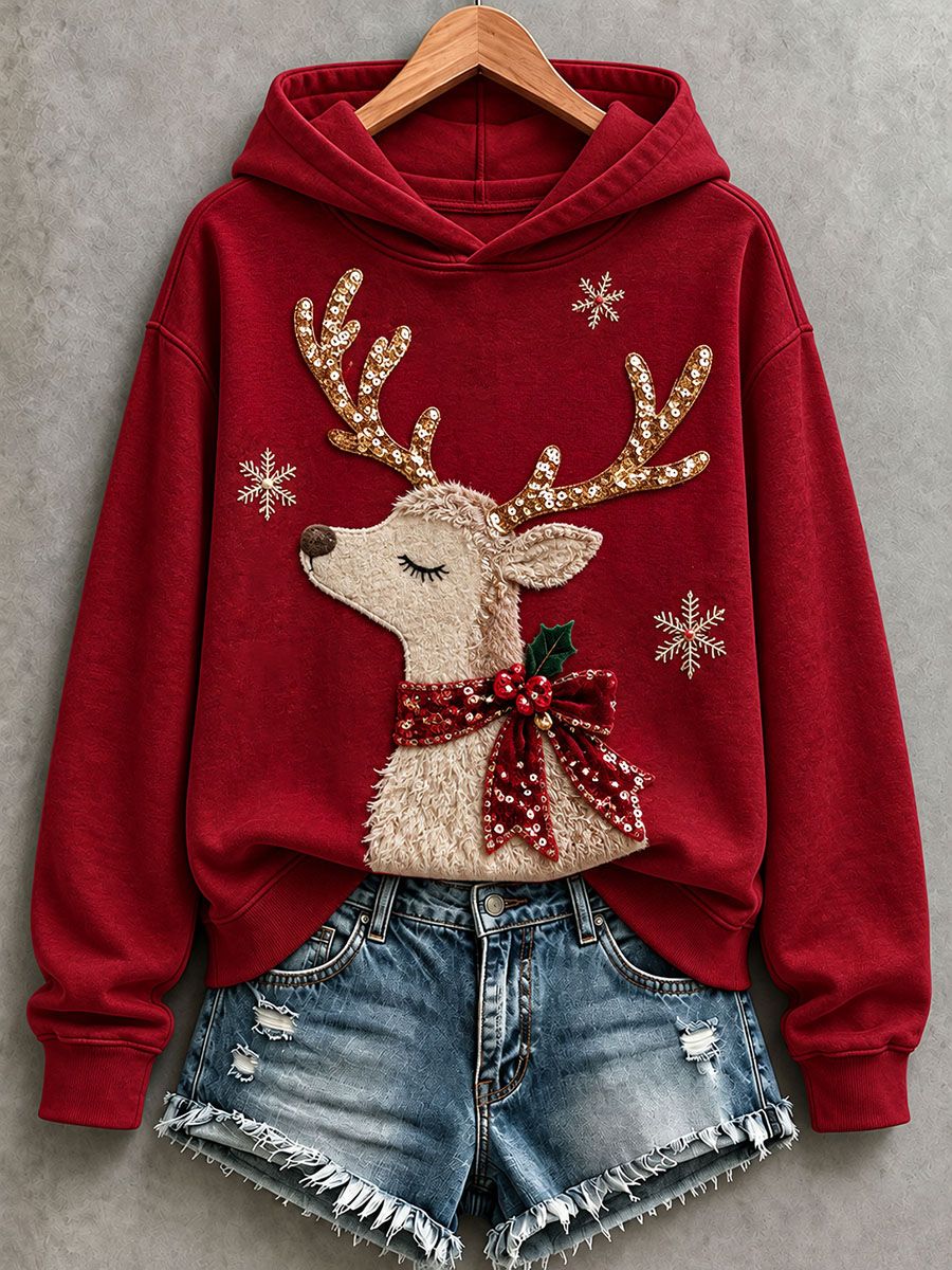 Women's Christmas Reindeer Hoodie