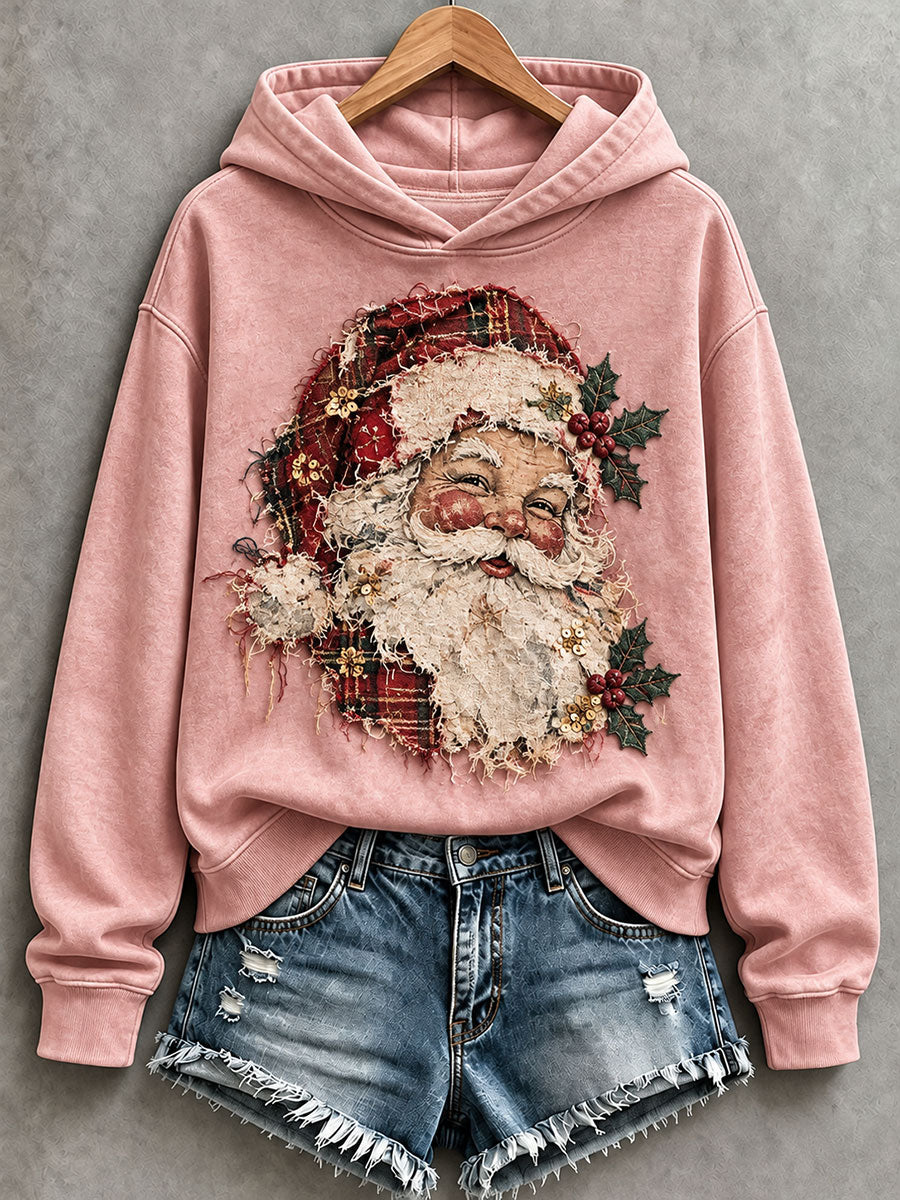 Women's Pink Santa Hoodie