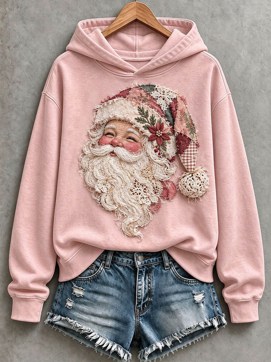 Women's Pink Santa Hoodie