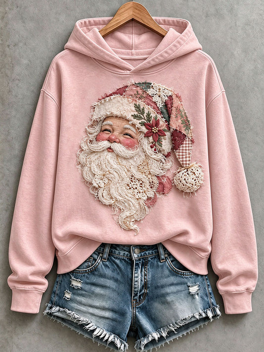 Women's Pink Santa Hoodie