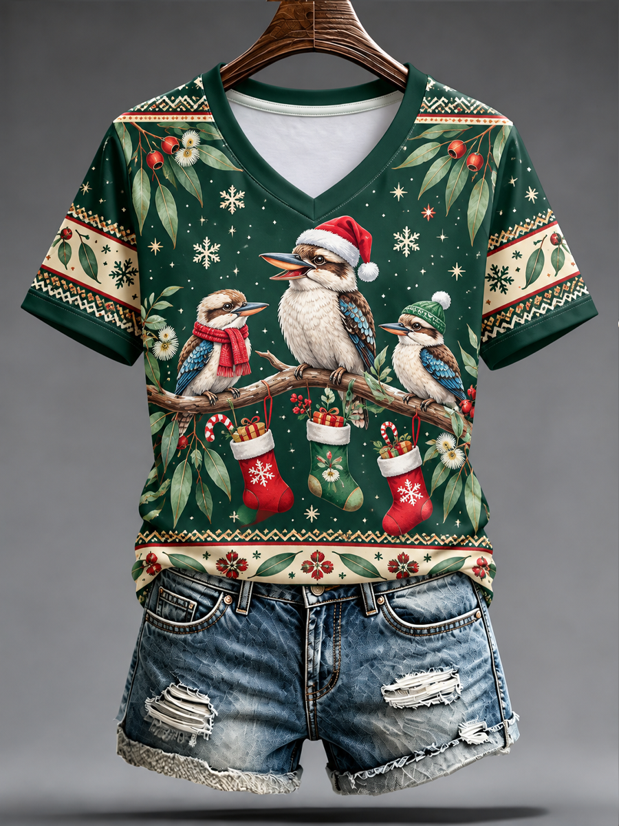 Women's Christmas in Australia Printed short-sleeved T-shirt