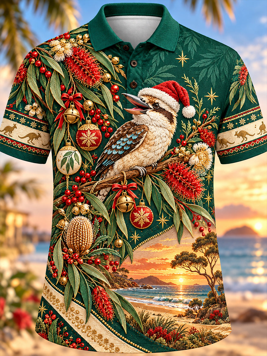 Men's Christmas In Australia Short Sleeves Shirt