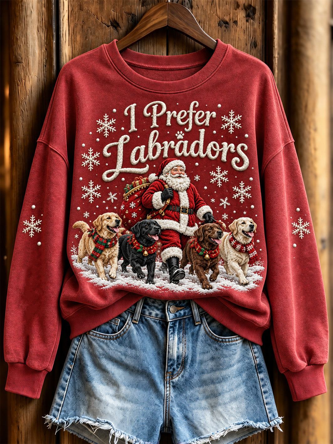 Women's I Prefer Labradors Pattern Causal Regular Sweatshirt