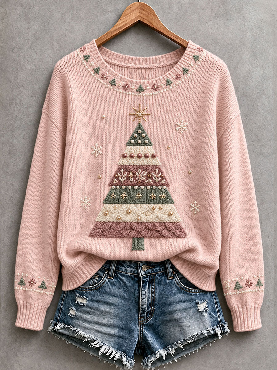 Women's Christmas Tree Cozy Knit Sweater