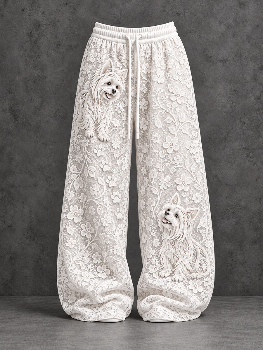 Women's Yorkshire Terrier Print Casual Pants
