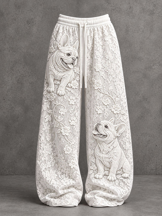 Women's French Bulldog Casual Pants