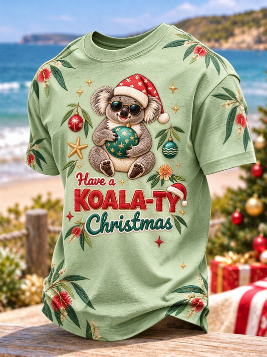Men's Christmas in Australia Printed short sleeves t-shirt