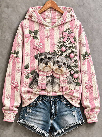 Women's Dog Art Print Casual Hoodie