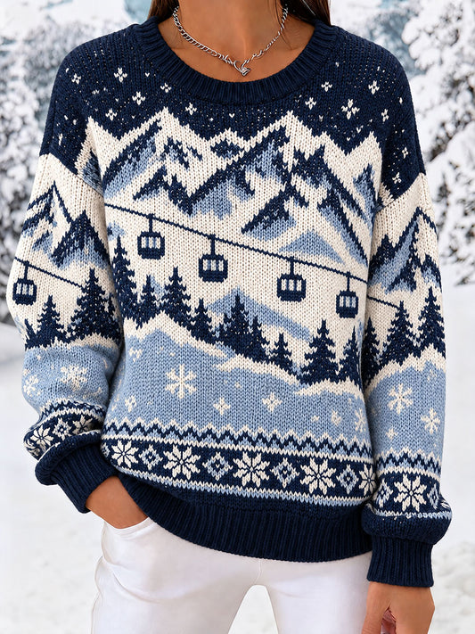 Women's Casual Ski Lift Graphic Tops