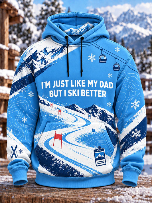 Men's Ski Dad Printed Hoodie