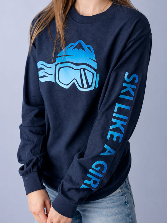 Women's "SKI LIKE A GIRL" Print Sweatshirt