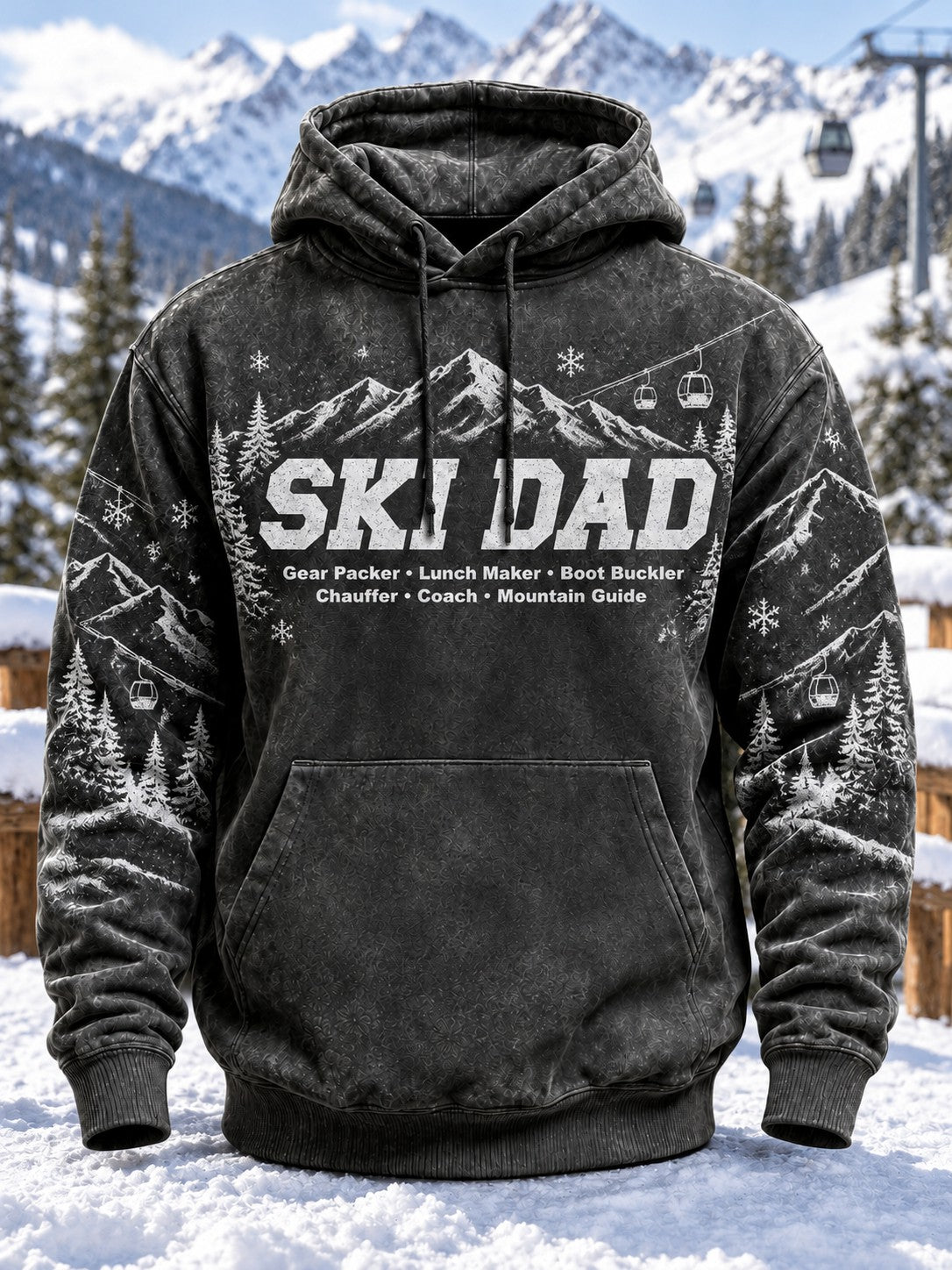 Men's Ski Dad Printed Hoodie