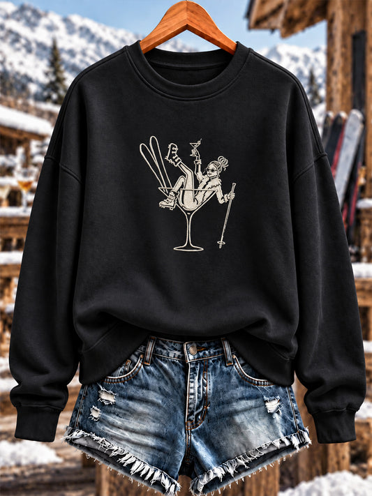 Women's SKI Print Sweatshirt