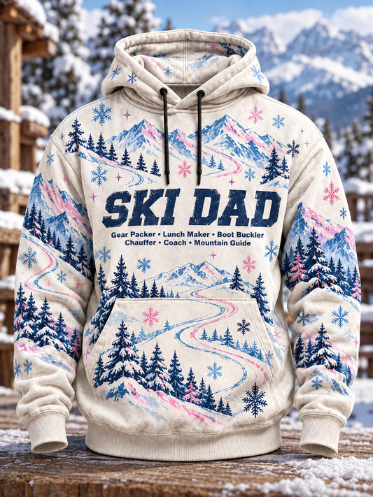 Men's Ski Dad Printed Hoodie