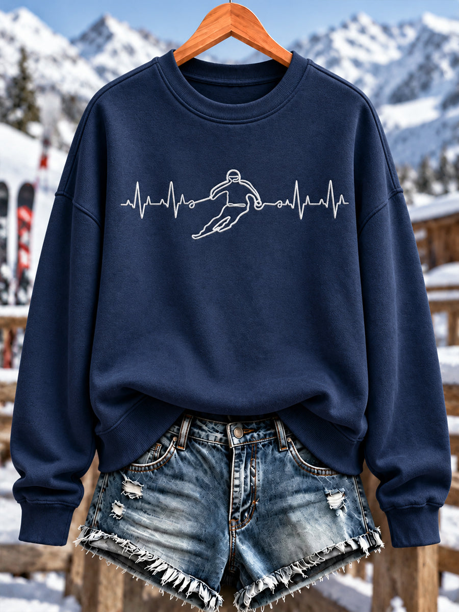 Women's SKI Print Sweatshirt