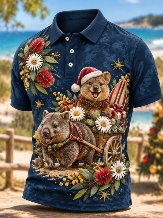 Men's Christmas In Australia Short Sleeve Shirt