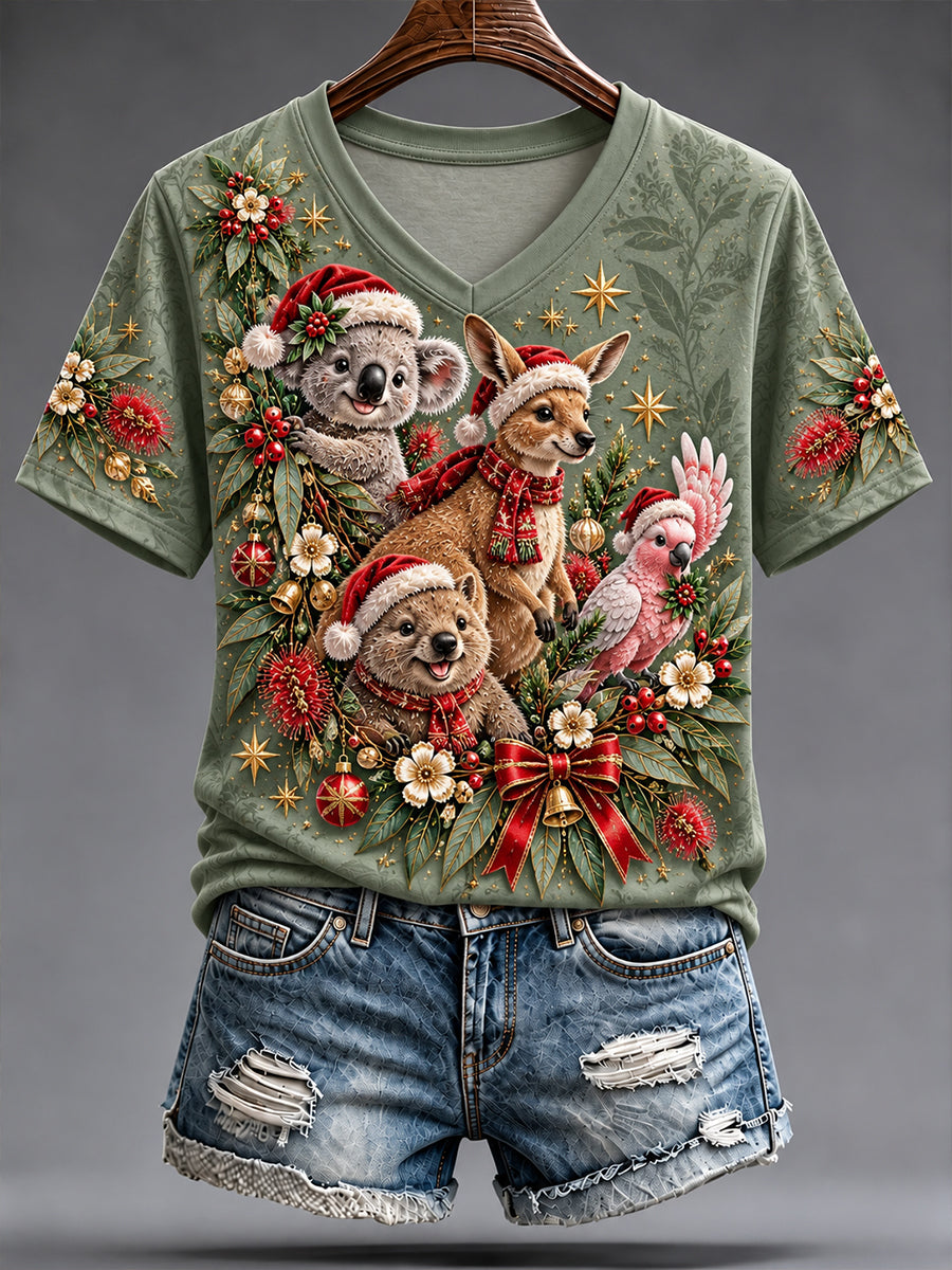 Women's Christmas In Australia Short-Sleeved T-Shirt