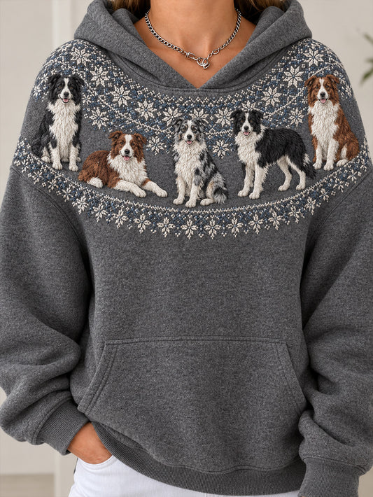 Women's Shepherd Dogs Pattern Causal Hoodie
