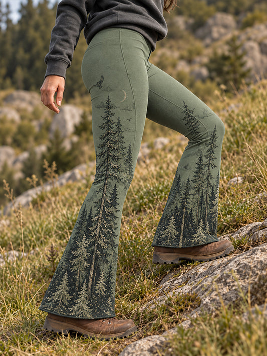 Women's Hiking Dogs Lover Printed Leggings