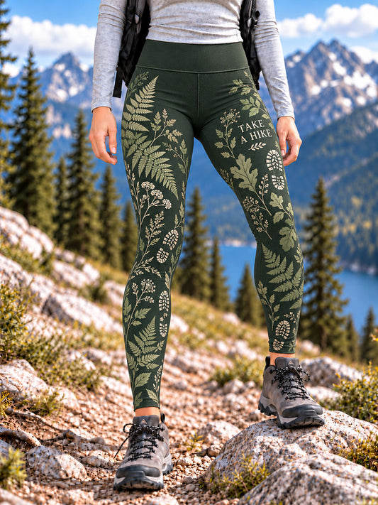 Women's Wilderness Trail Print Hike Lovers Leggings