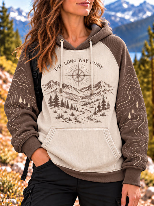 Women's Wilderness Trail Print Raglan Hoodie