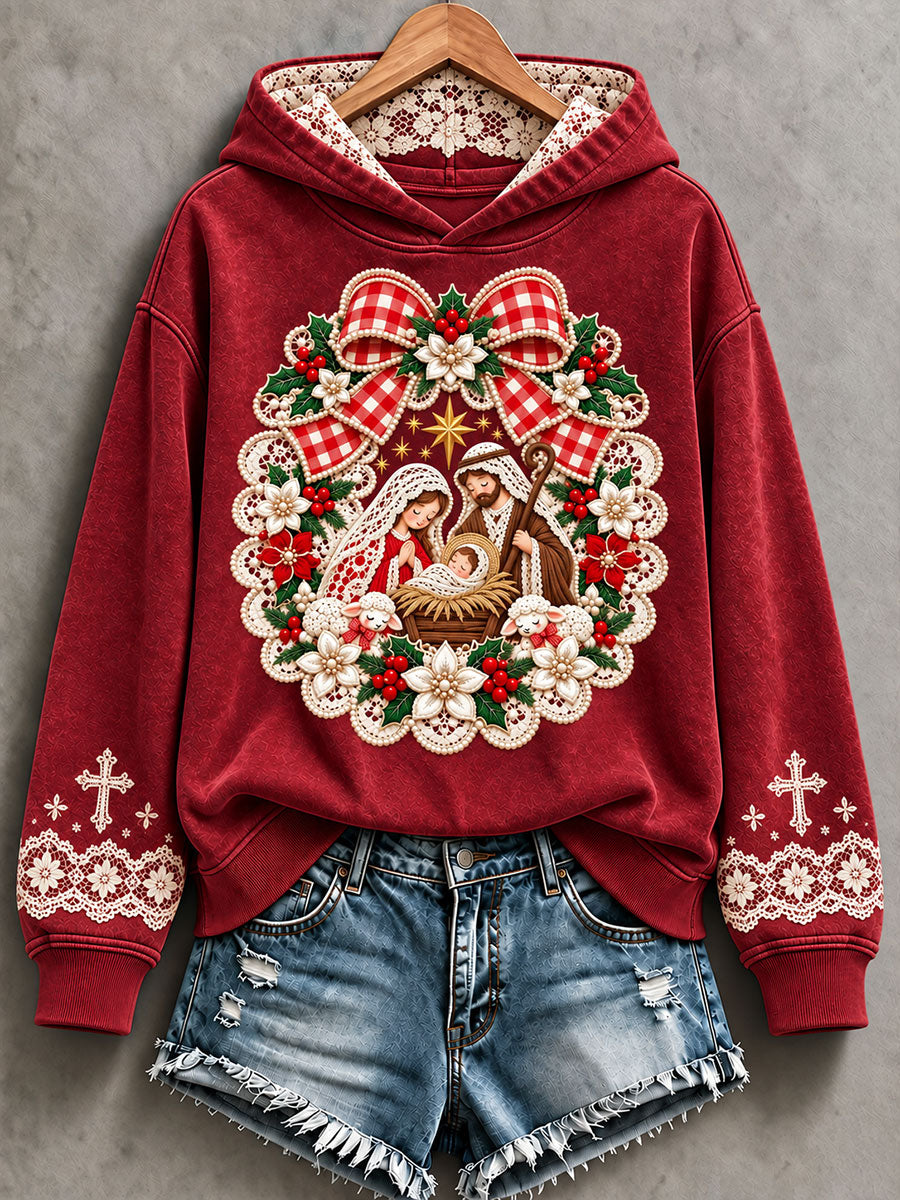Women's Christmas Faith Printed Casual Sweatshirt