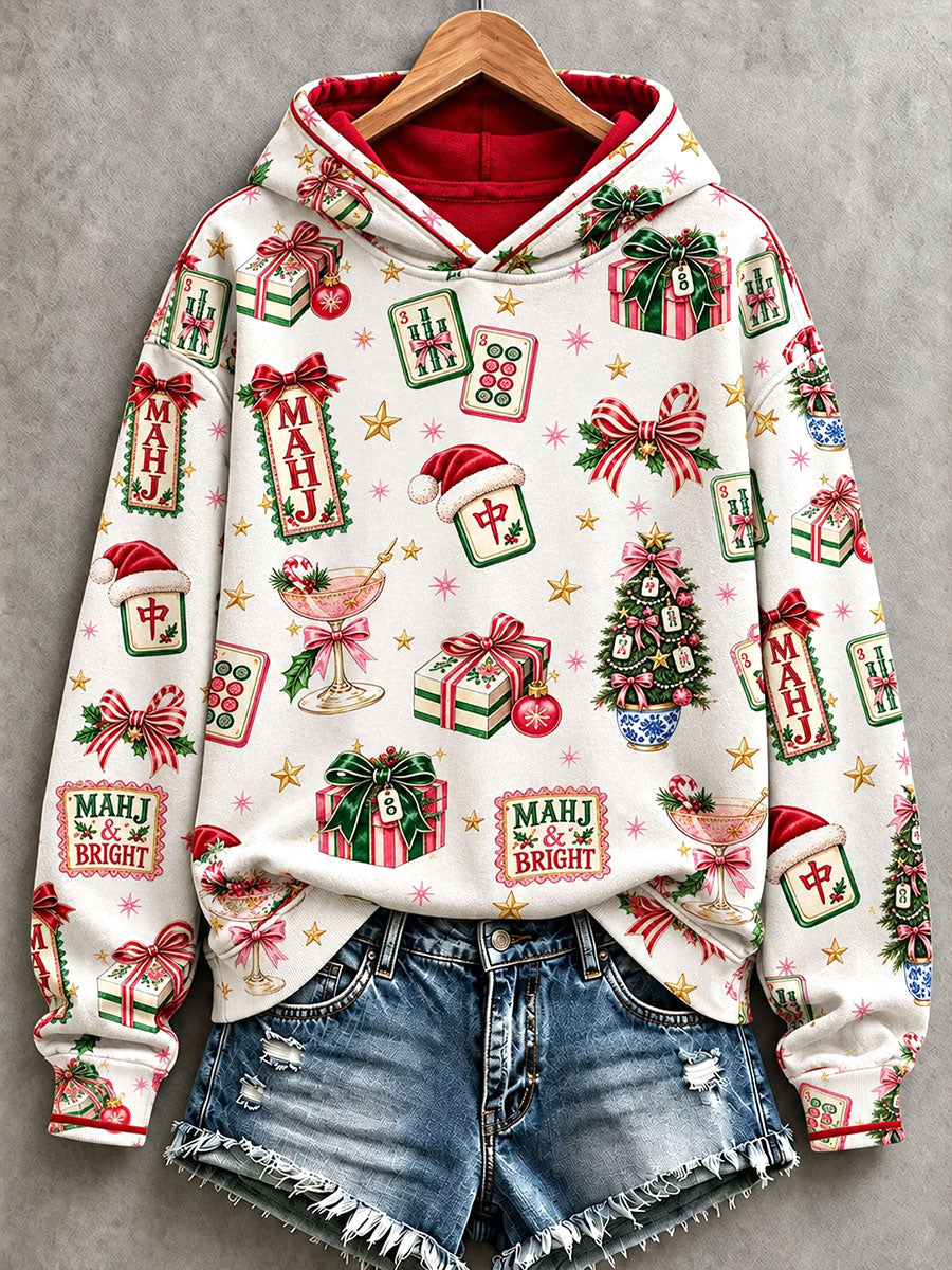 Women's Mahjong Christmas Hoodies