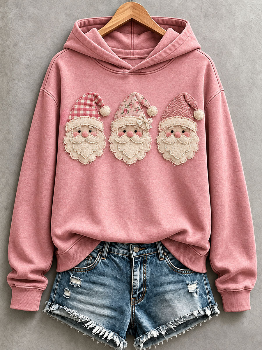 Women's Pink Santa Hoodie