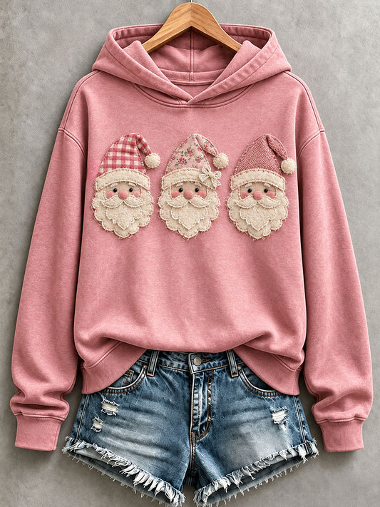 Women's Pink Santa Hoodie