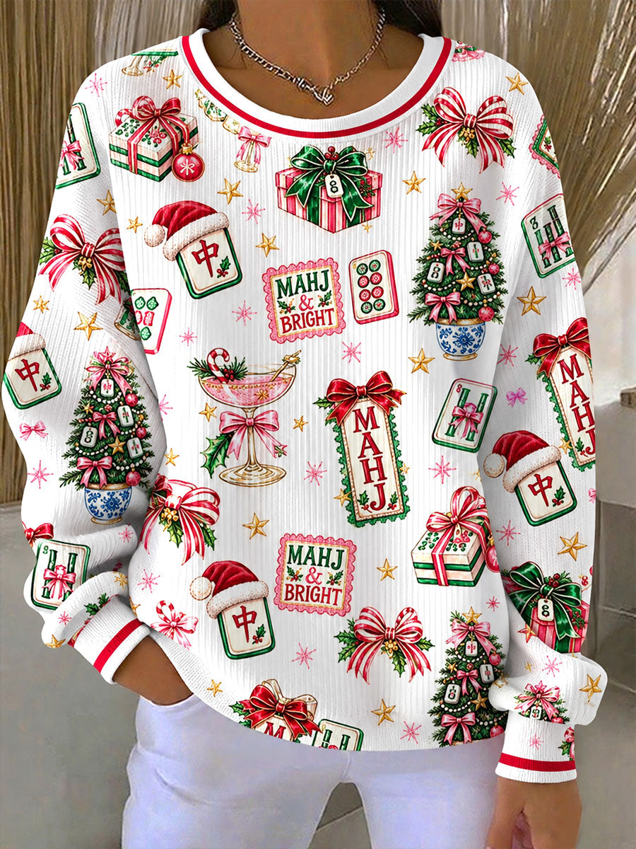 Women's Mahjong Christmas Sweatshirts