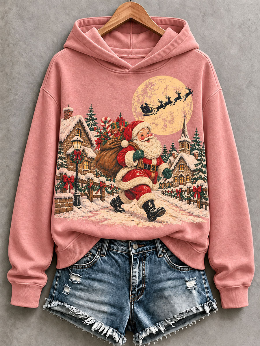 Women's Vintage Santa Hoodie