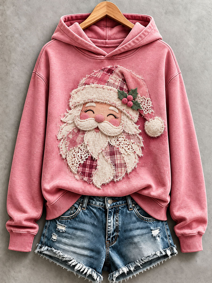 Women's Pink Santa Hoodie
