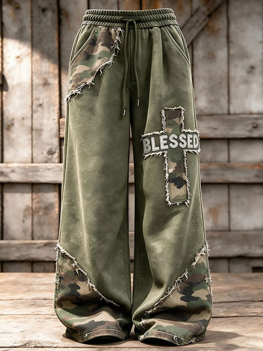 Women's Cross Print Casual Pants