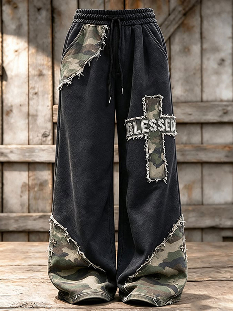 Women's Cross Print Casual Pants