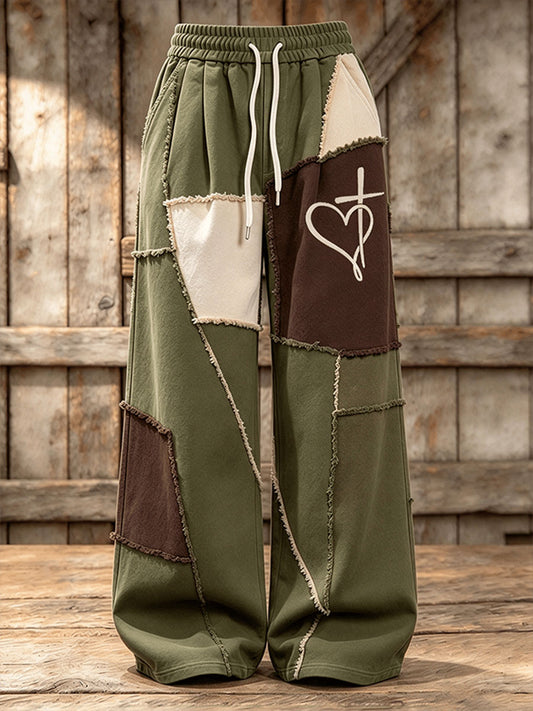 Women's Cross Print Casual Pants
