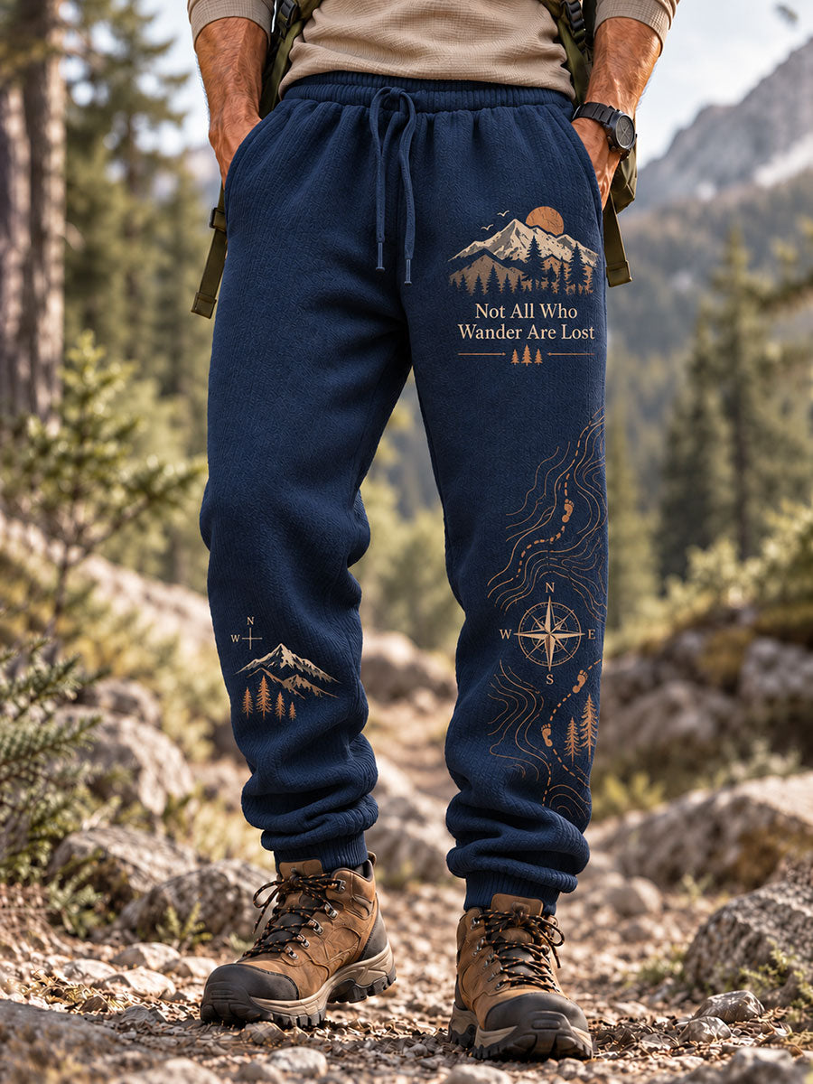 Men's Wilderness Trail Not All Who Wander Are Lost Print Pants