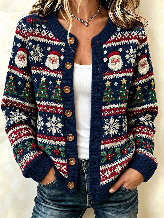 Women's Santa Cozy Knit Cardigan
