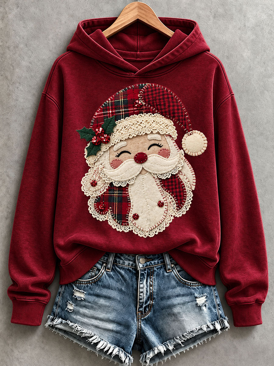 Women’s Santa Patchwork Art Hoodie
