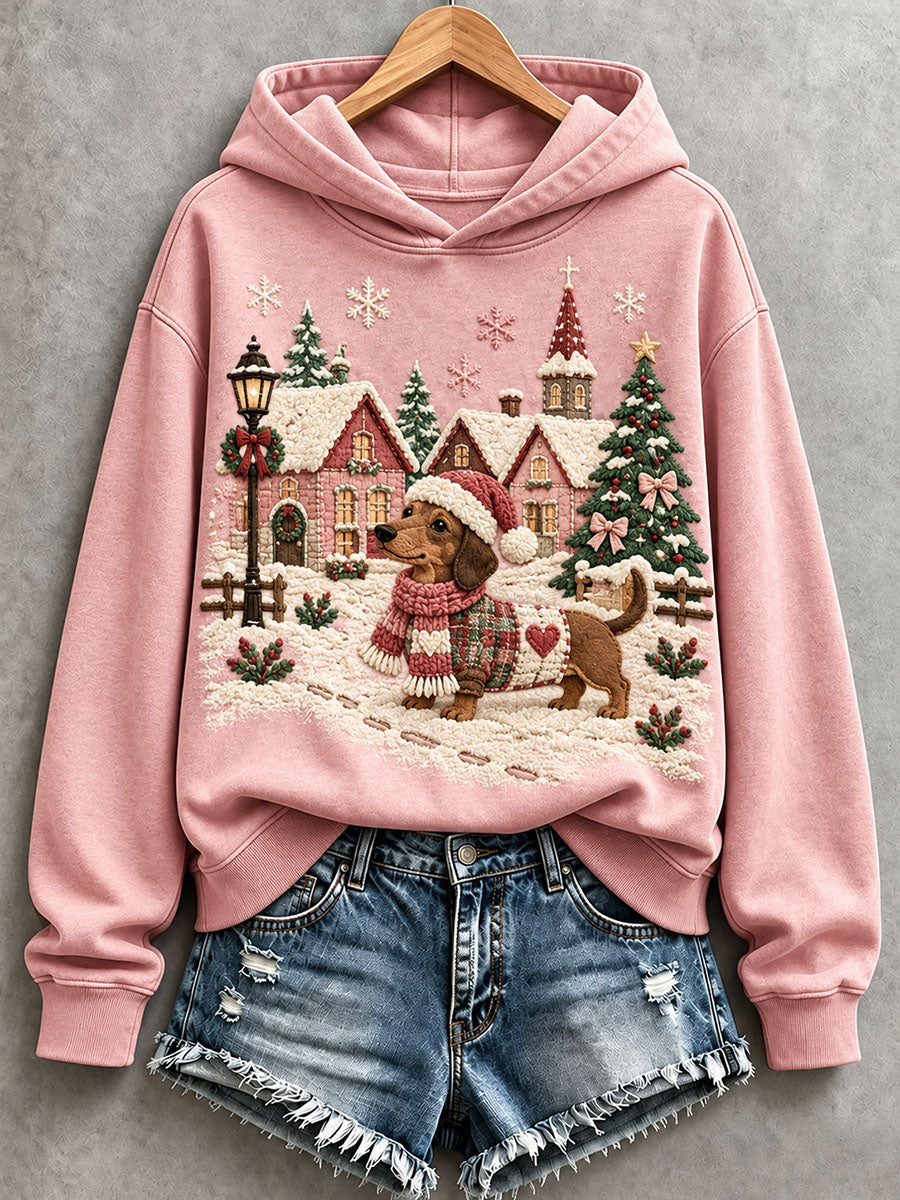 Women’s Christmas Inspired Dachshund Hoodie