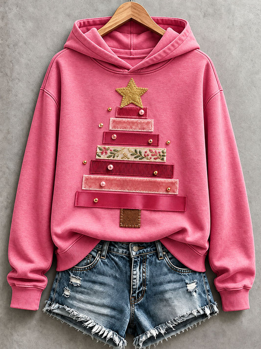 Women’s Pink Christmas Tree Hoodie