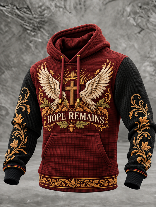 Men's Faith Checkered Cotton Hoodie